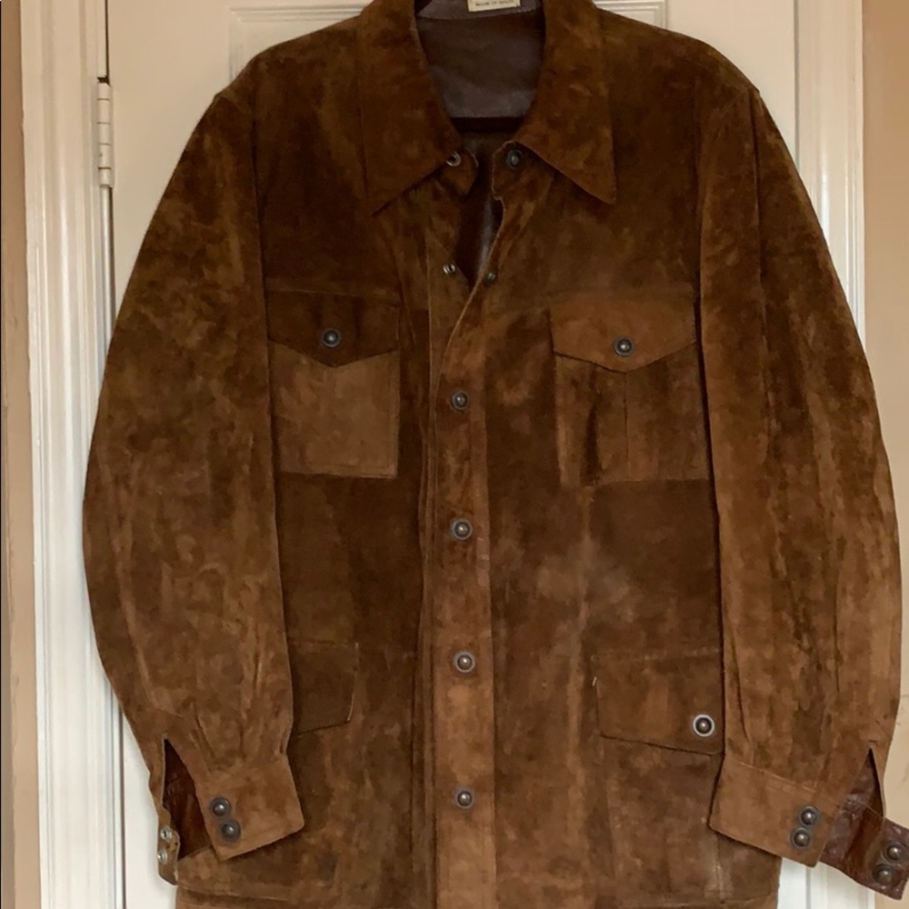 Antique mens reversible leather jacket